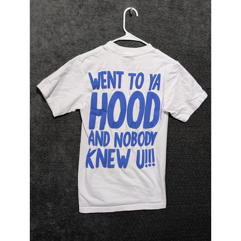 W2YH Keep Bangin Scarr's Pizza White Graphic T-Shirt Small Went To Ya Hood Tee